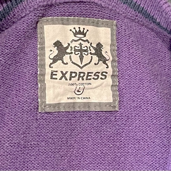 Men’s Vintage Express v-neck sweater. - Picture 5 of 8